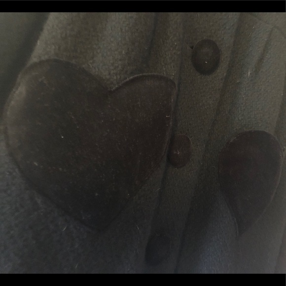 Black wool pea coat - Picture 3 of 8